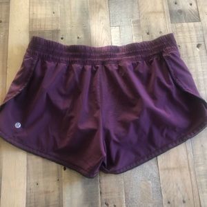 Lululemon burgundy running shorts